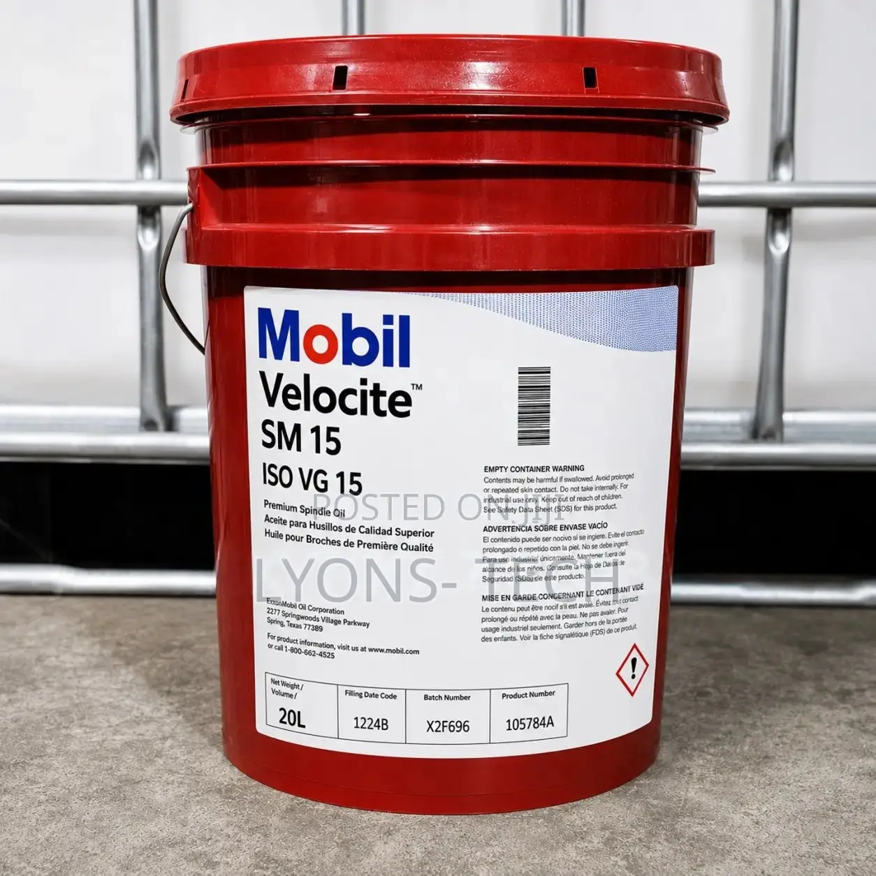 Mobil Velocite Sm 15 Iso Vg 150 Spindle Oil 20l