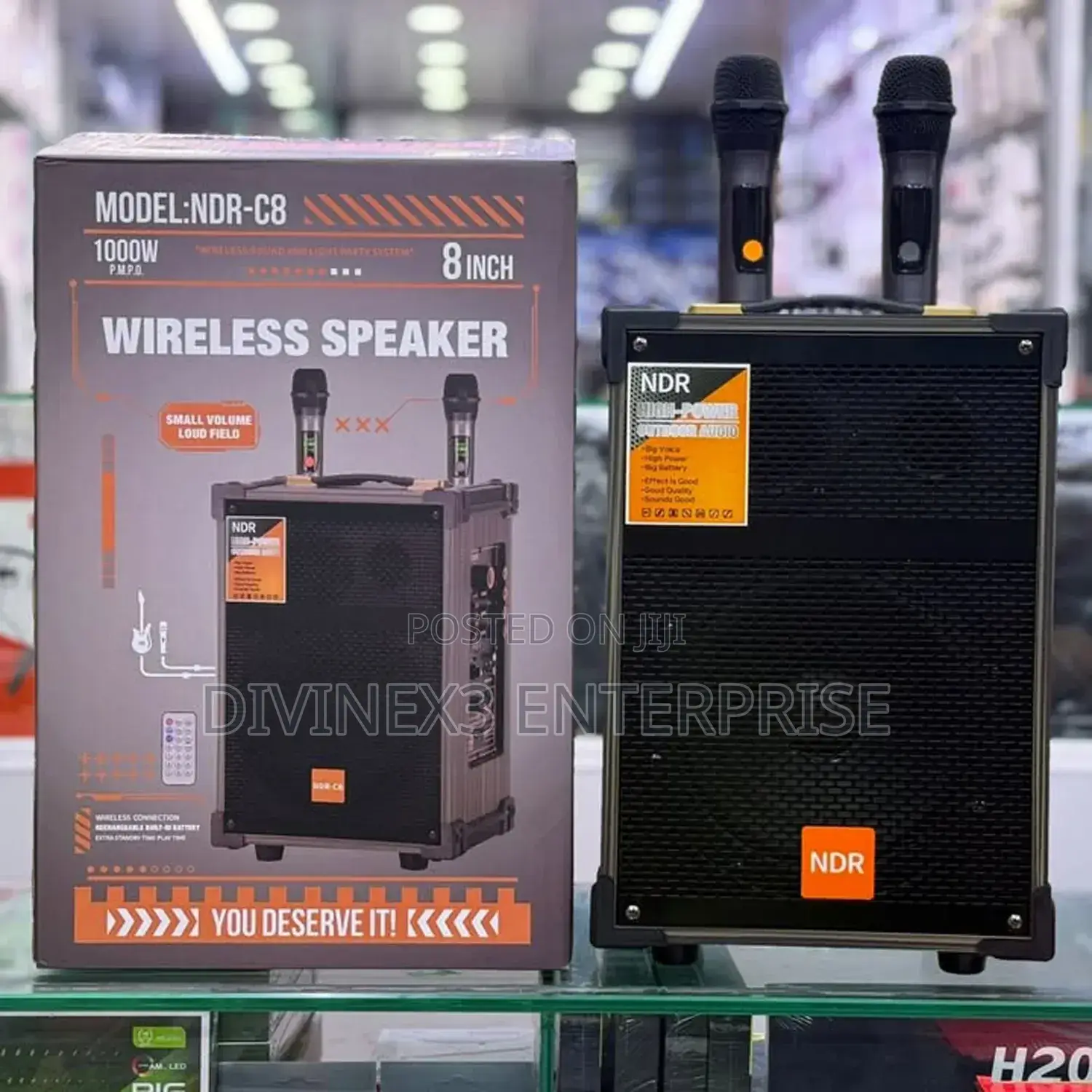 NDR-C8 8" Wireless Bluetooth Speaker – 1000W