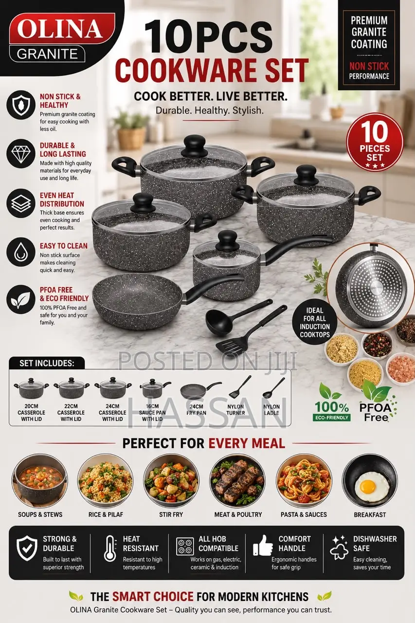 10 PCS Granite Cookware Set