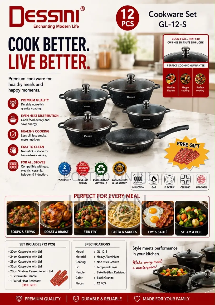 12pcs Granite Cookware Set