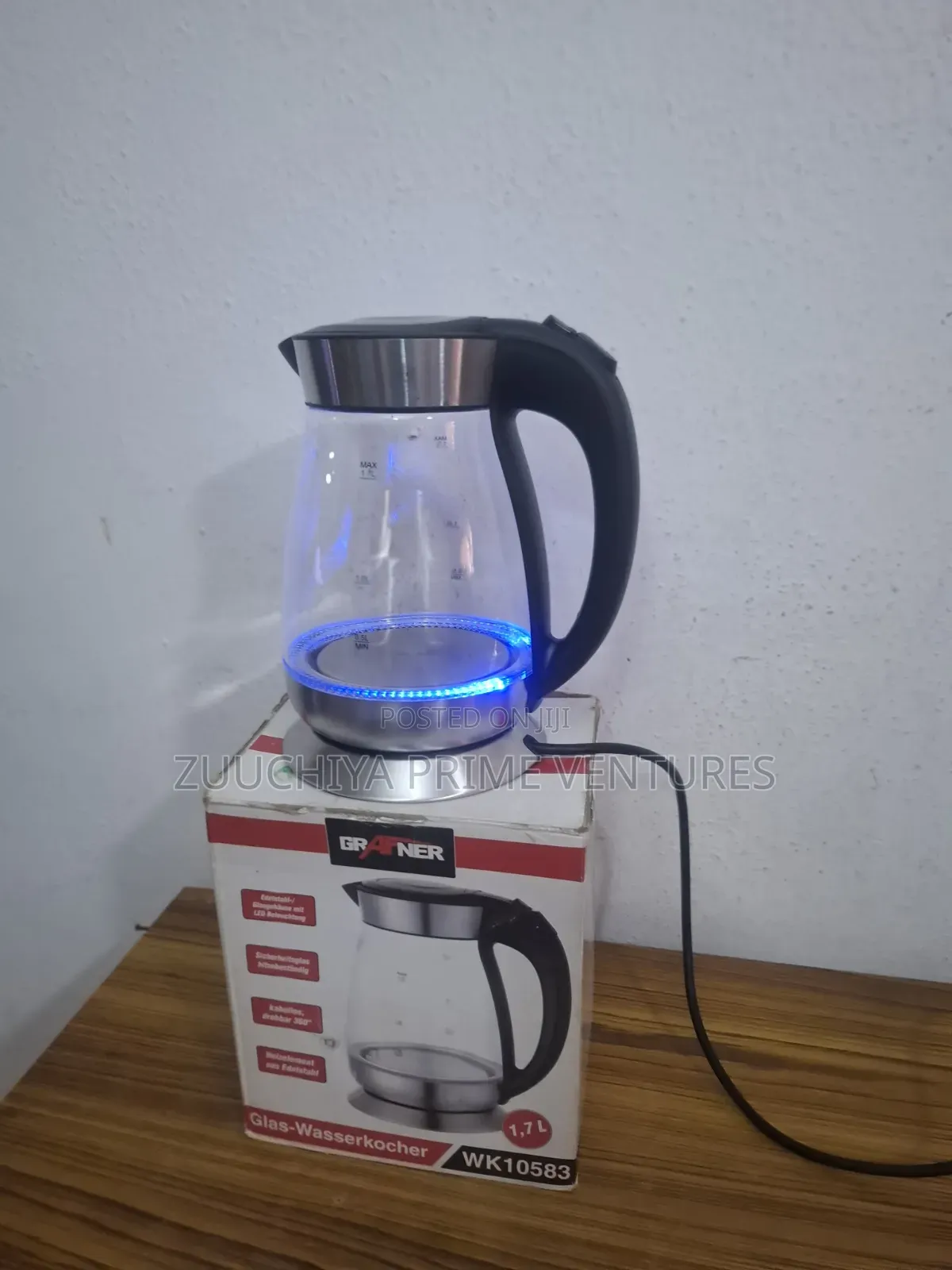 Grafner 1.7l Glass Kettle From Germany