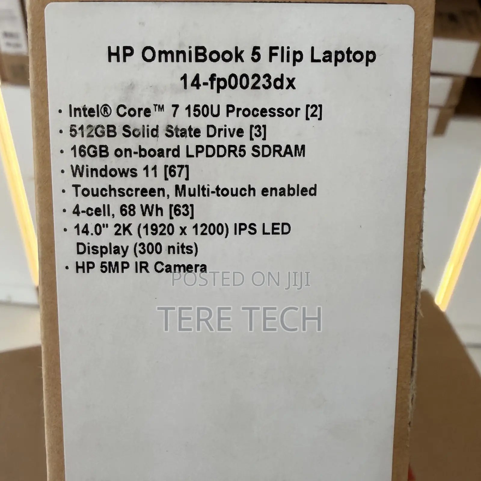 New Laptop HP OmniBook 5 Flip 16GB Intel Core 7 SSD 512GB