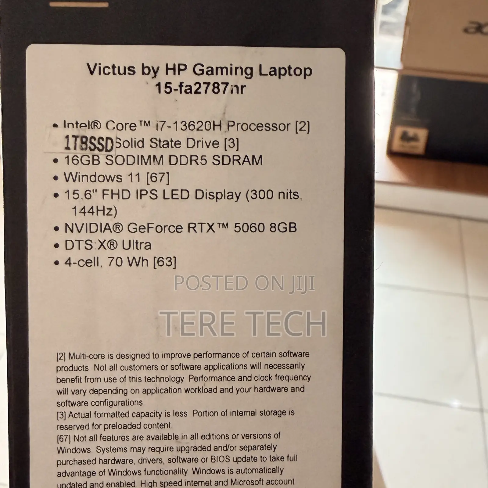 New Laptop HP Victus 15 16GB Intel Core i7 SSD 1T