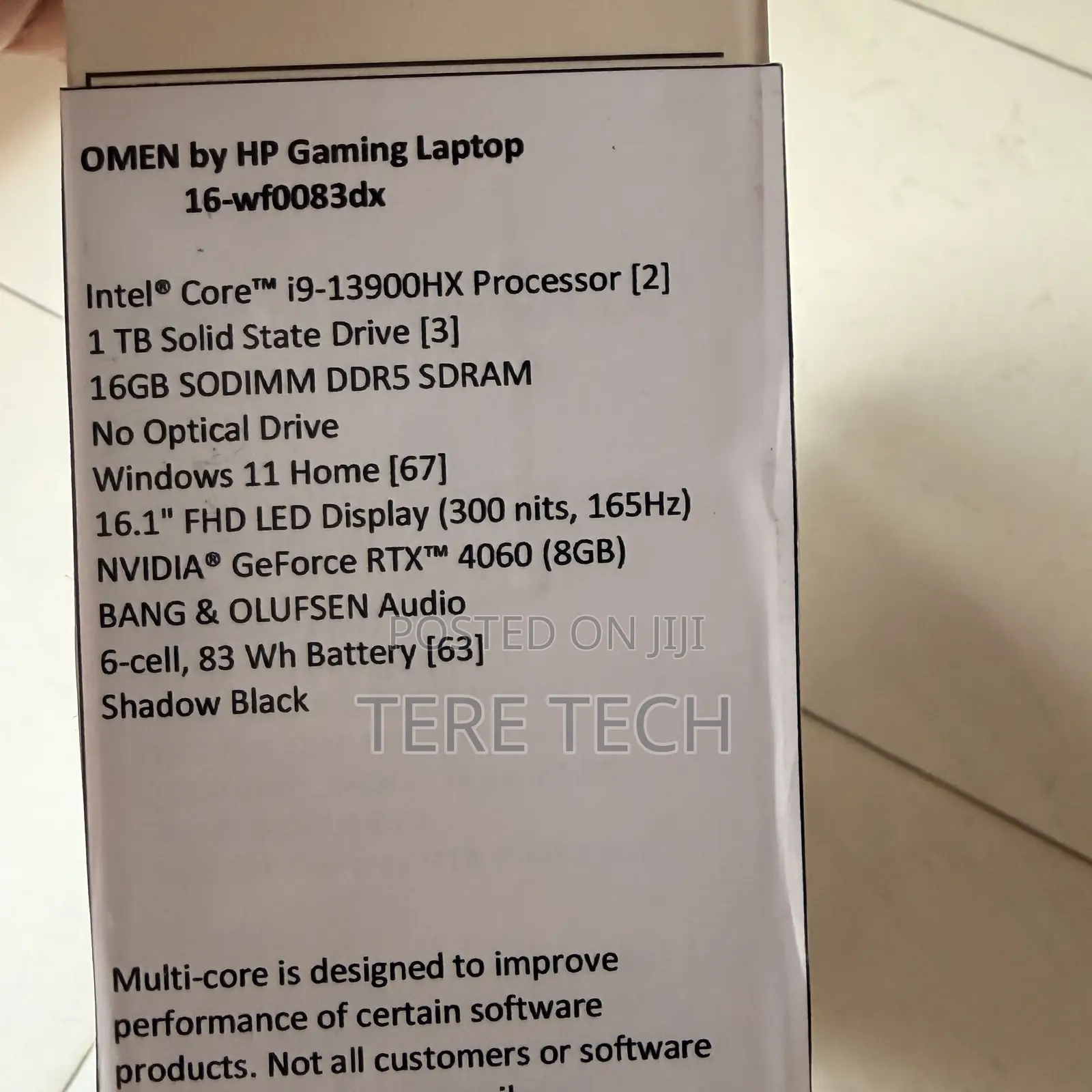 New Laptop HP Omen 16 16GB Intel Core i9 SSD 1T