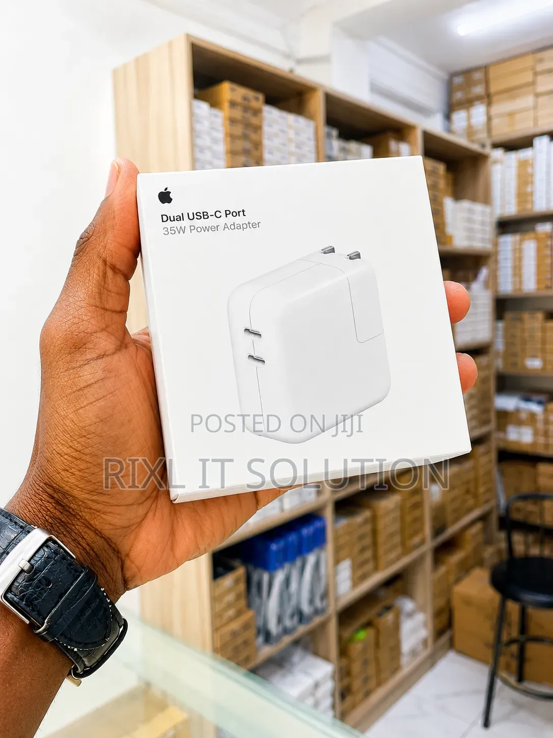 Apple 35W Dual USB-C Fast Charger Original Power Adapter – Brand New
