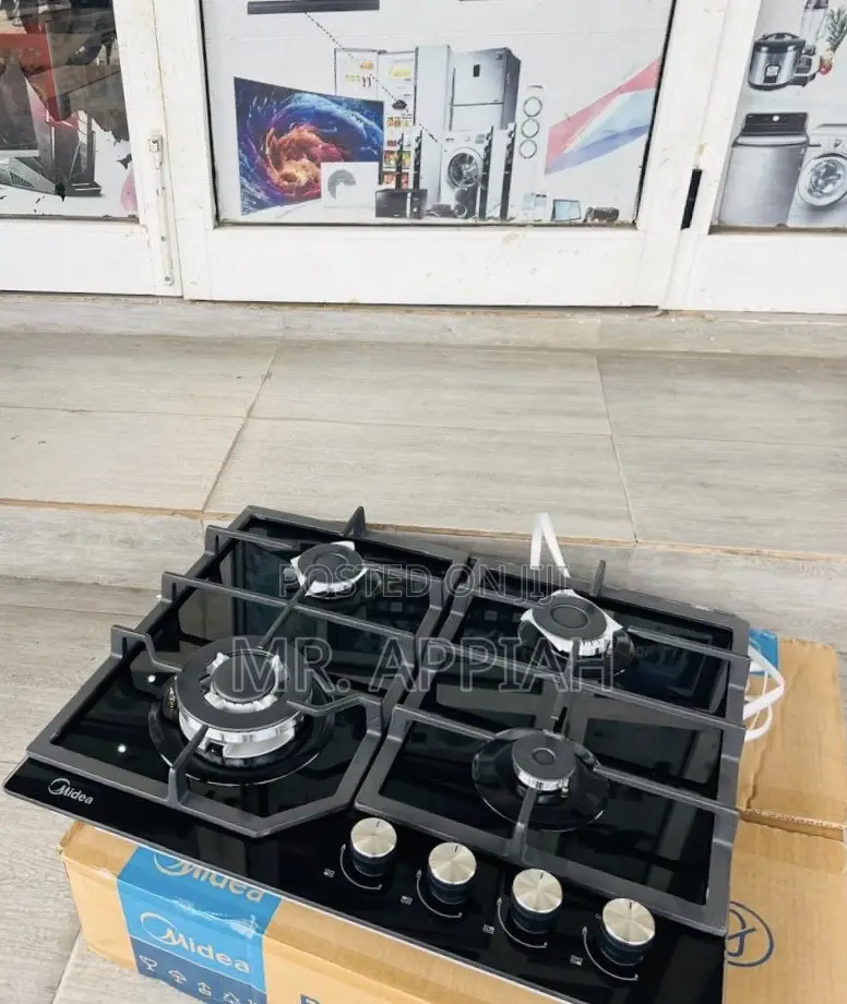 Order Unique Midea 60GJ084 Built in 4 Gas Hob(Black).