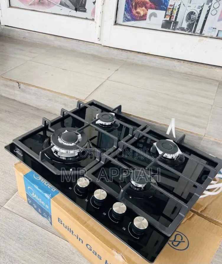 Order Affordable Midea 4 Gas Built in Hob(Tempered Glass) Black