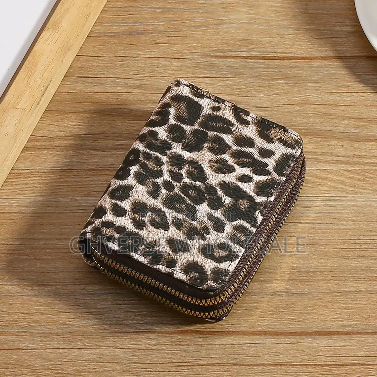 Leopard Skin Double Zip Short Women’s Wallet