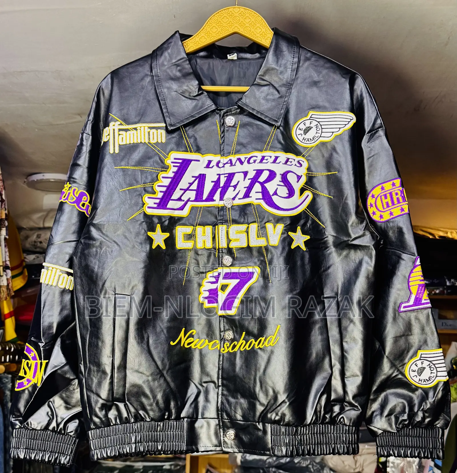 High Quality Lakers Vintage Leather Jackets Available in Stock