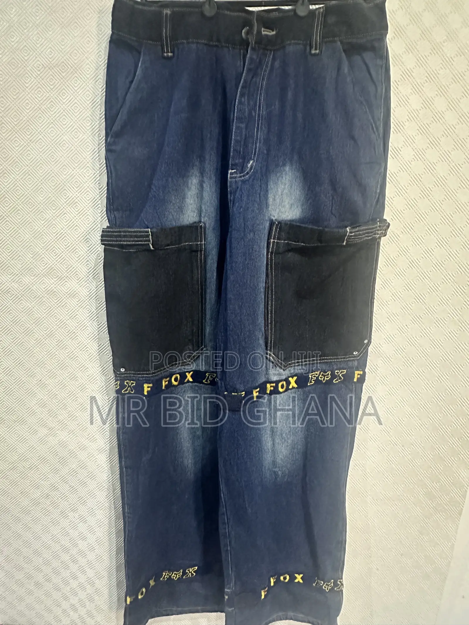 Fox Racing Y2K Baggy Cargo Jeans – Dark Blue, Tags Attached