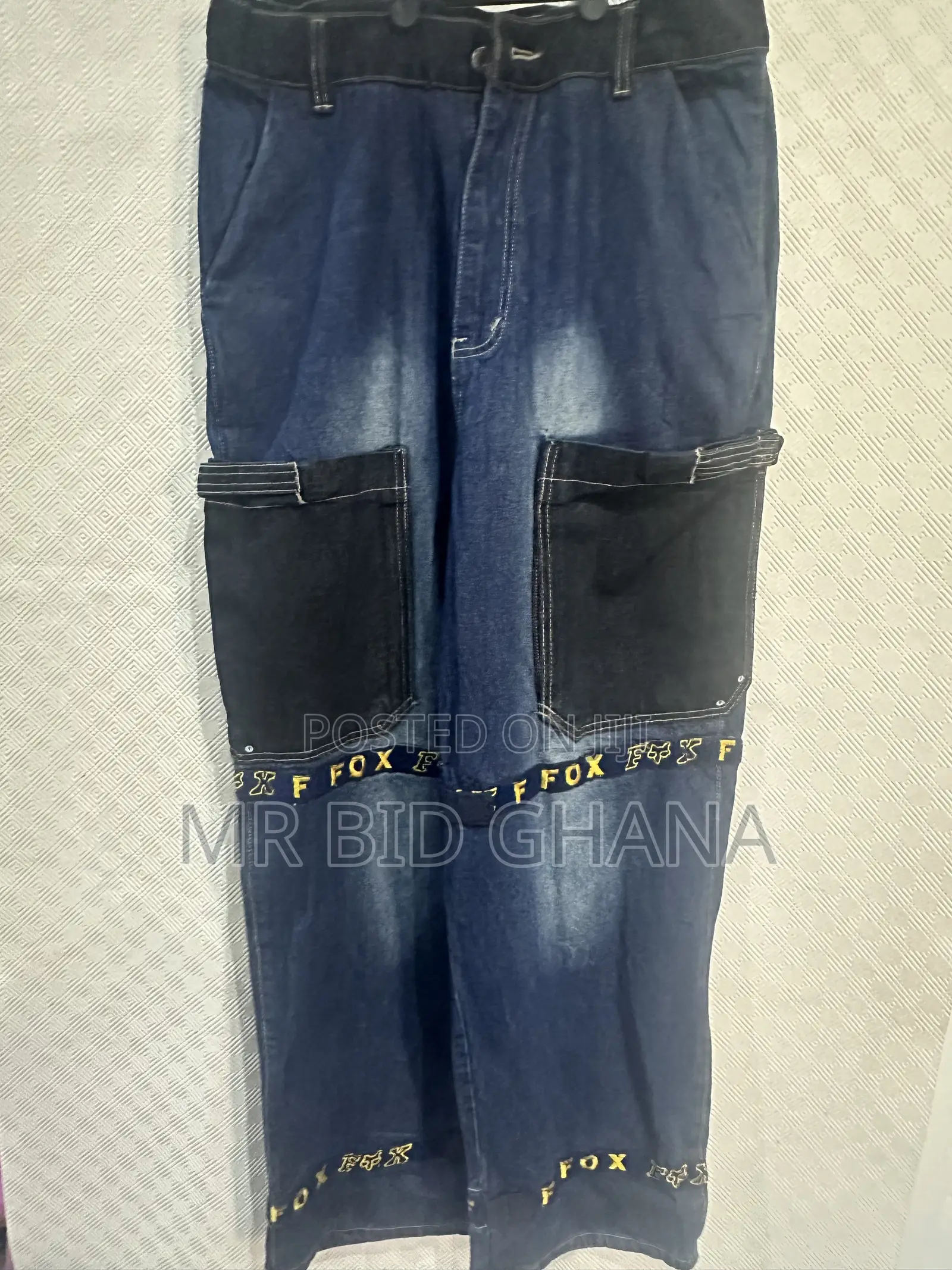 Fox Racing Y2K Baggy Cargo Jeans – Dark Blue, Tags Attached