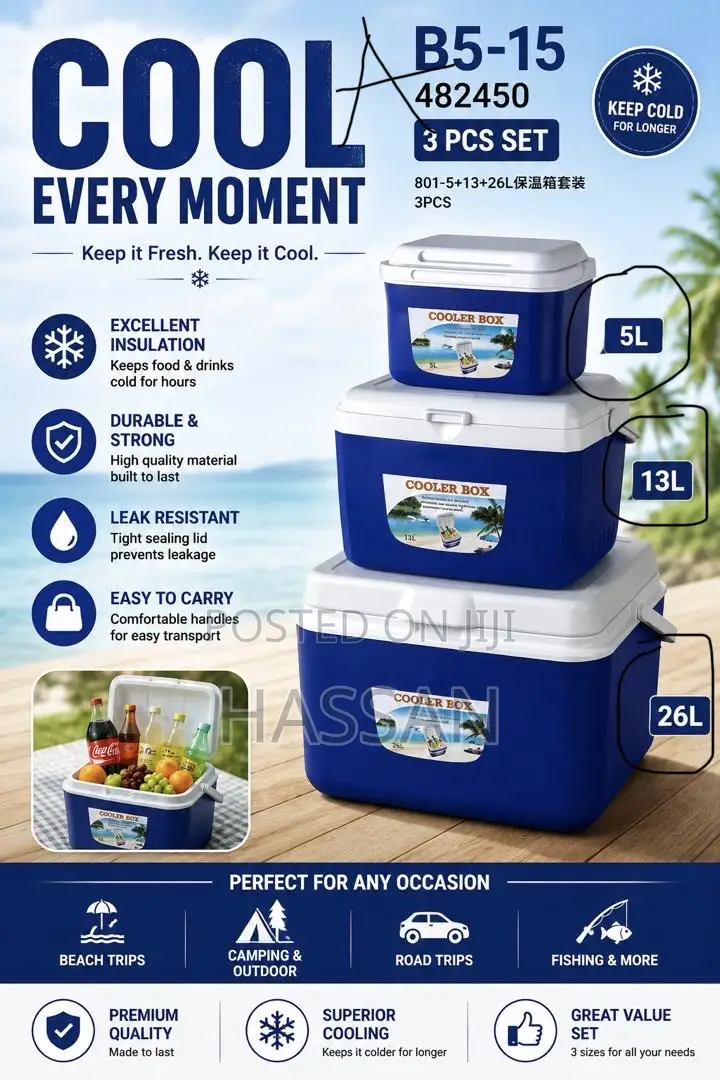 Ice Box/Ice Chest 3set 5/13/26Litres