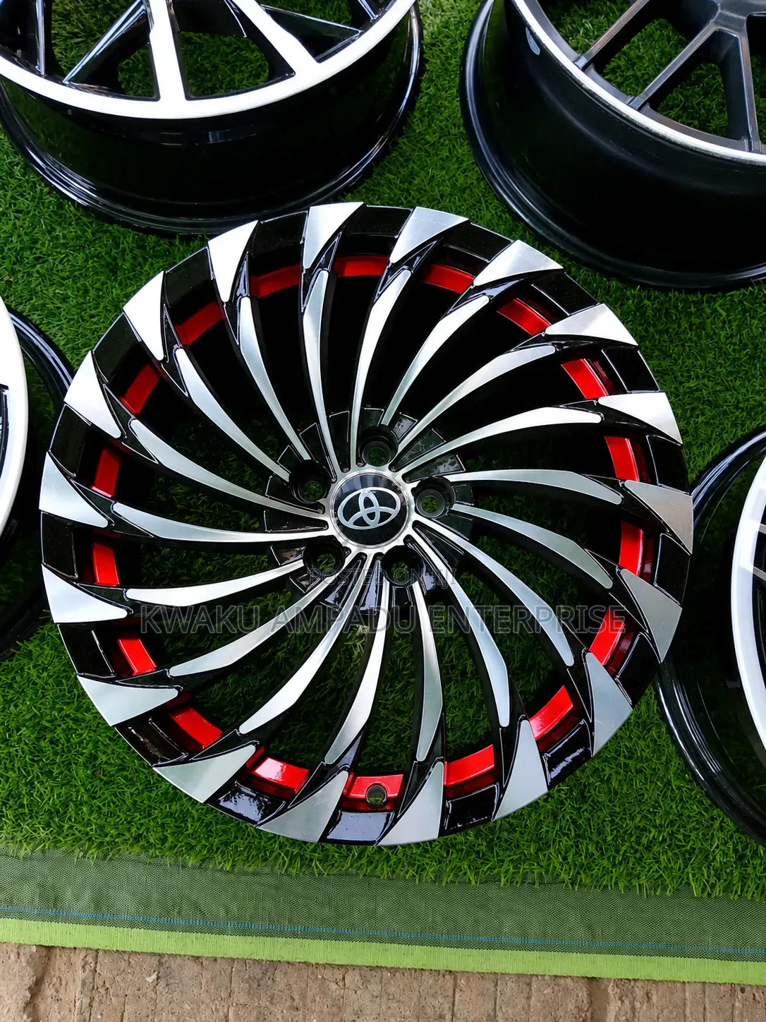 Toyota Style Gloss Black Alloy Wheel Rim 14– Diamond Cut Finish