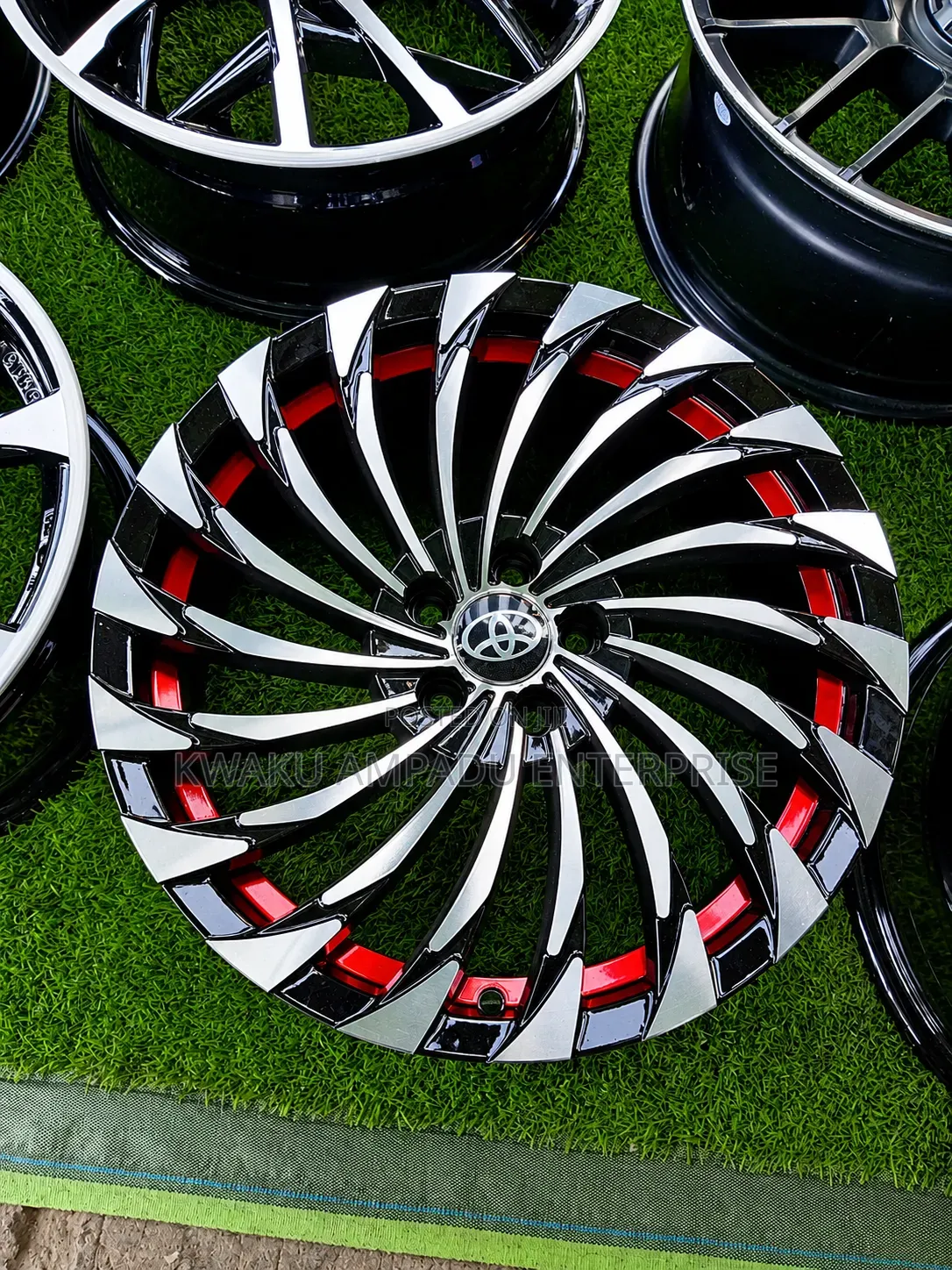 Toyota Style Gloss Black Alloy Wheel Rim 14– Diamond Cut Finish