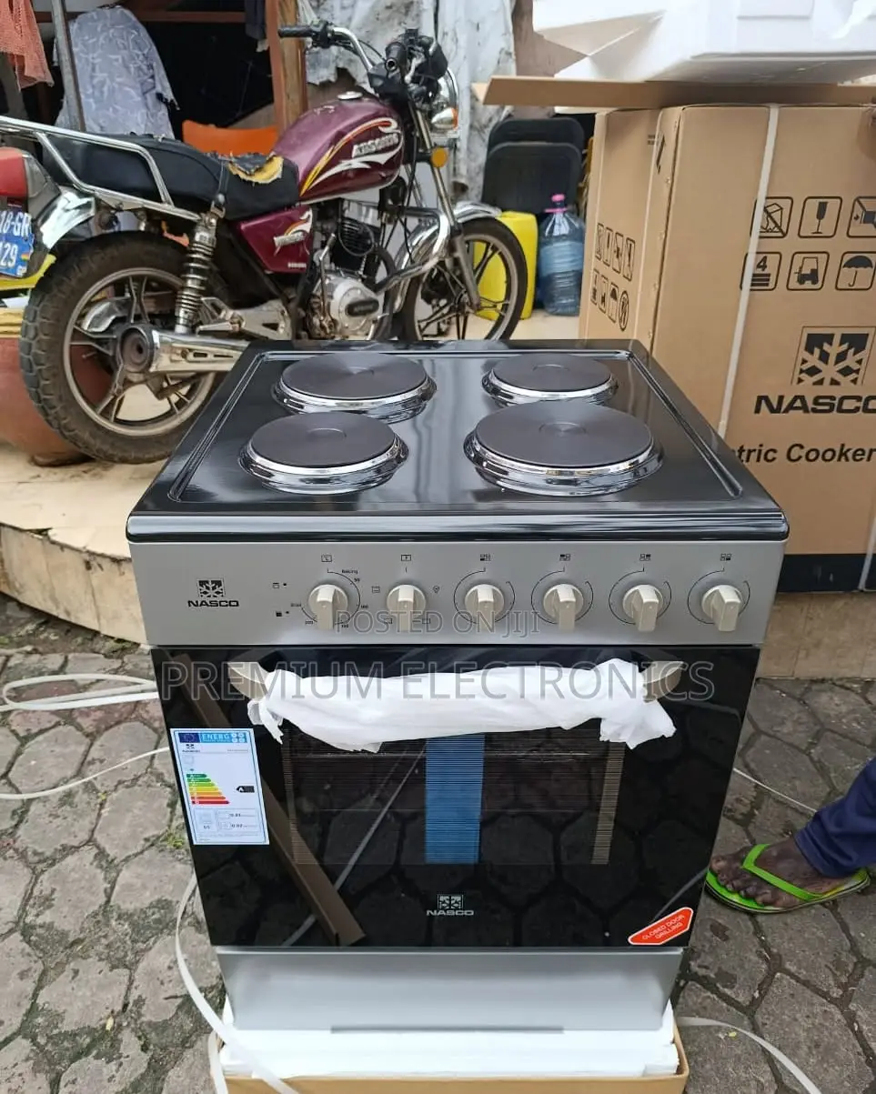 Nasco 4 Burner 60cmx60cm Electric Hob With Oven and Grill Nas-Dm4h109