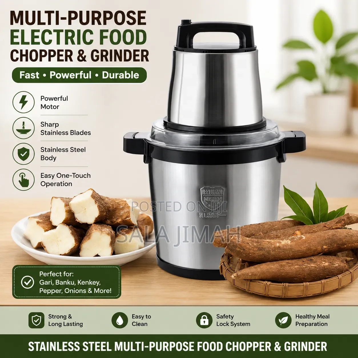 Multi-Purpose Electric Food Chopper Grinder
