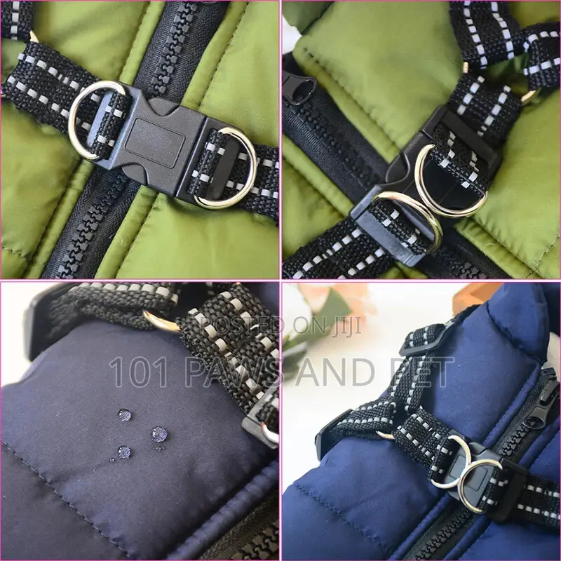 Dog Jacket W Harness,Cotton Warm Pet Coat