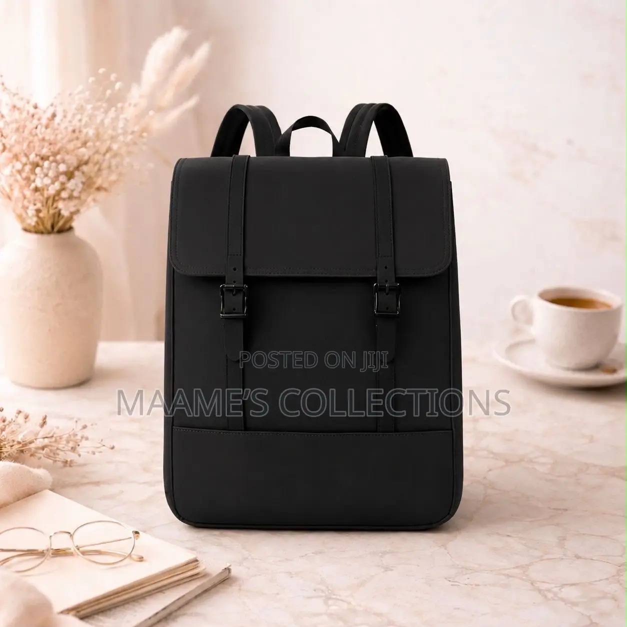 Elegant Leather Backpack | Unisex Laptop Travel Bag