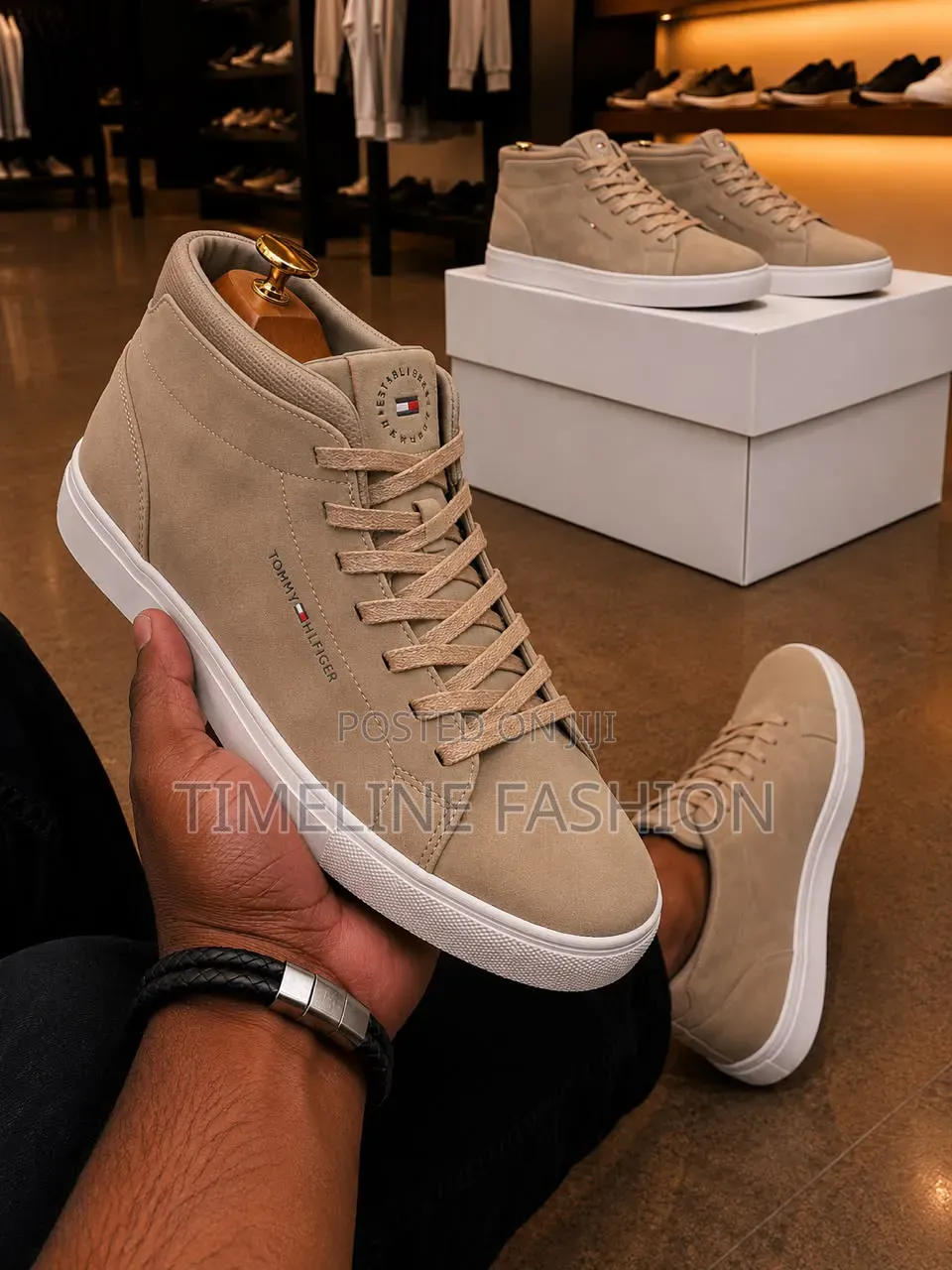 Tommy Hilfiger Beige Colour Men's Ankle Boots