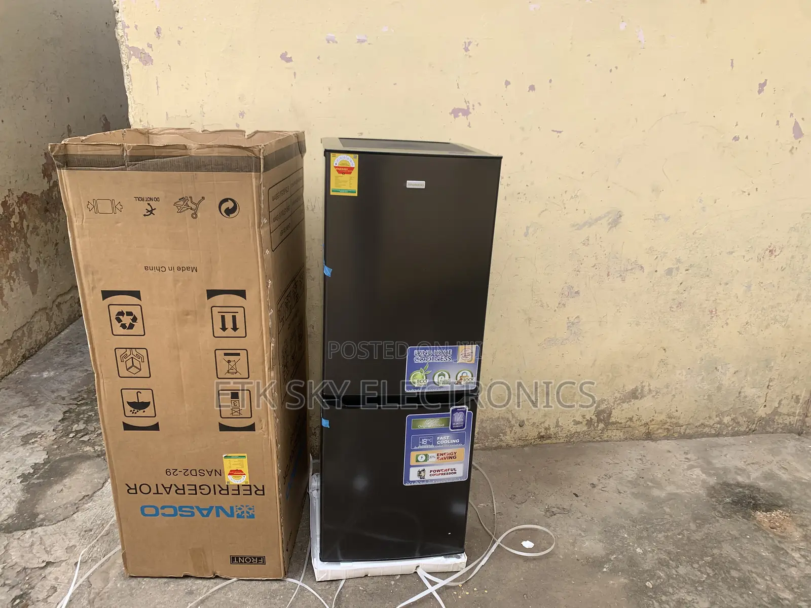 Nasco 207 Liters Double Door Bottom Fridge