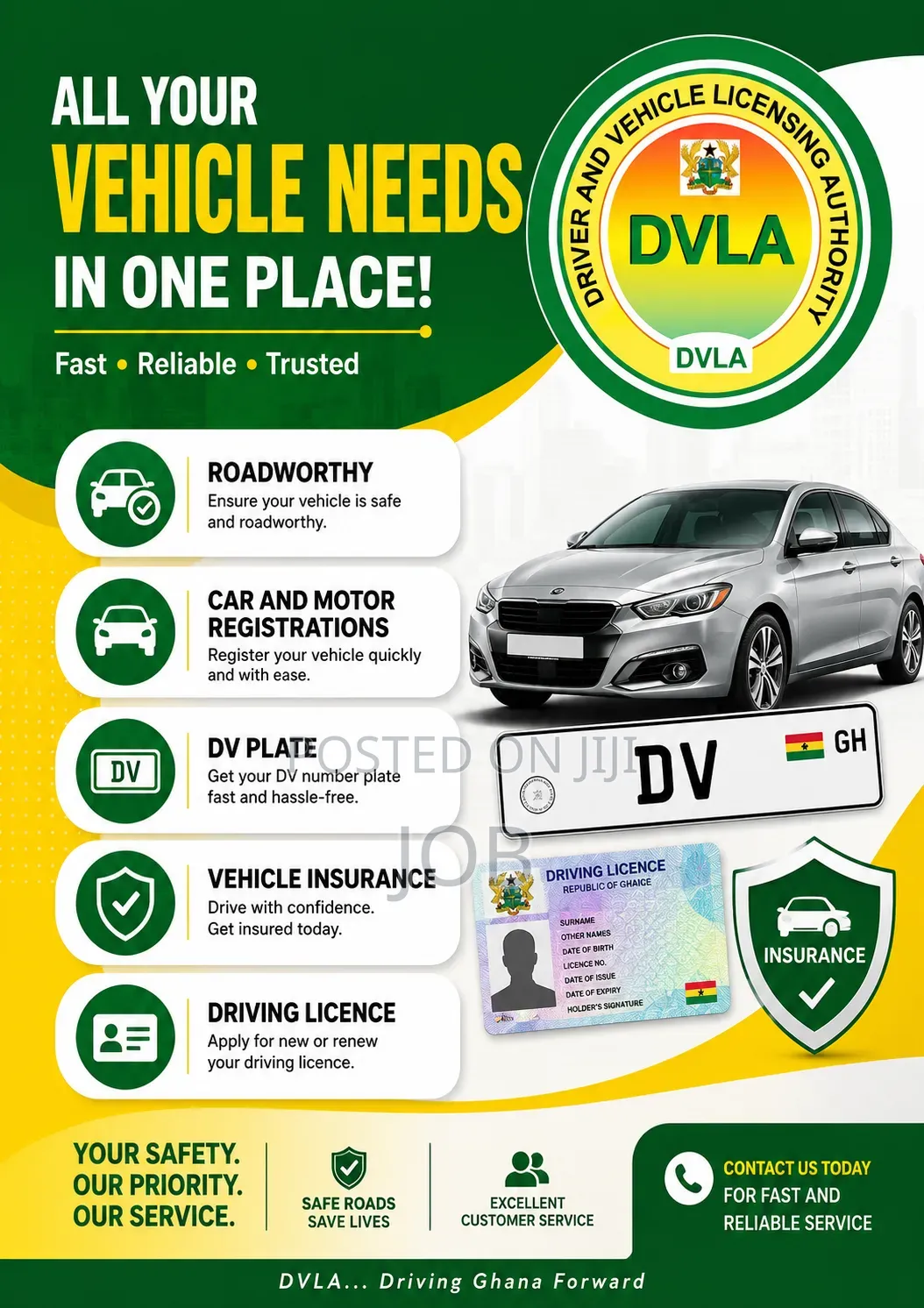 Roadworthy, DV Plate,Change of Ownership and Ect