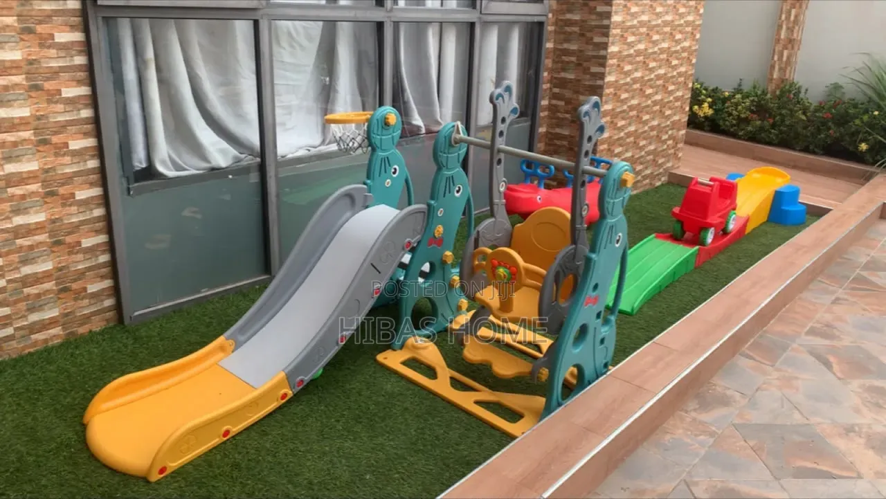 3in1 Swing and Slide With Music Basket Ball