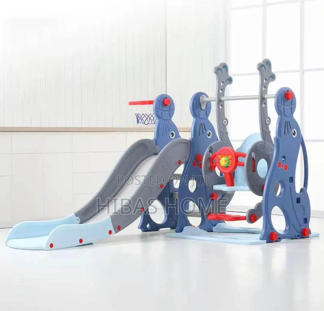 3in1 Swing and Slide With Music Basket Ball
