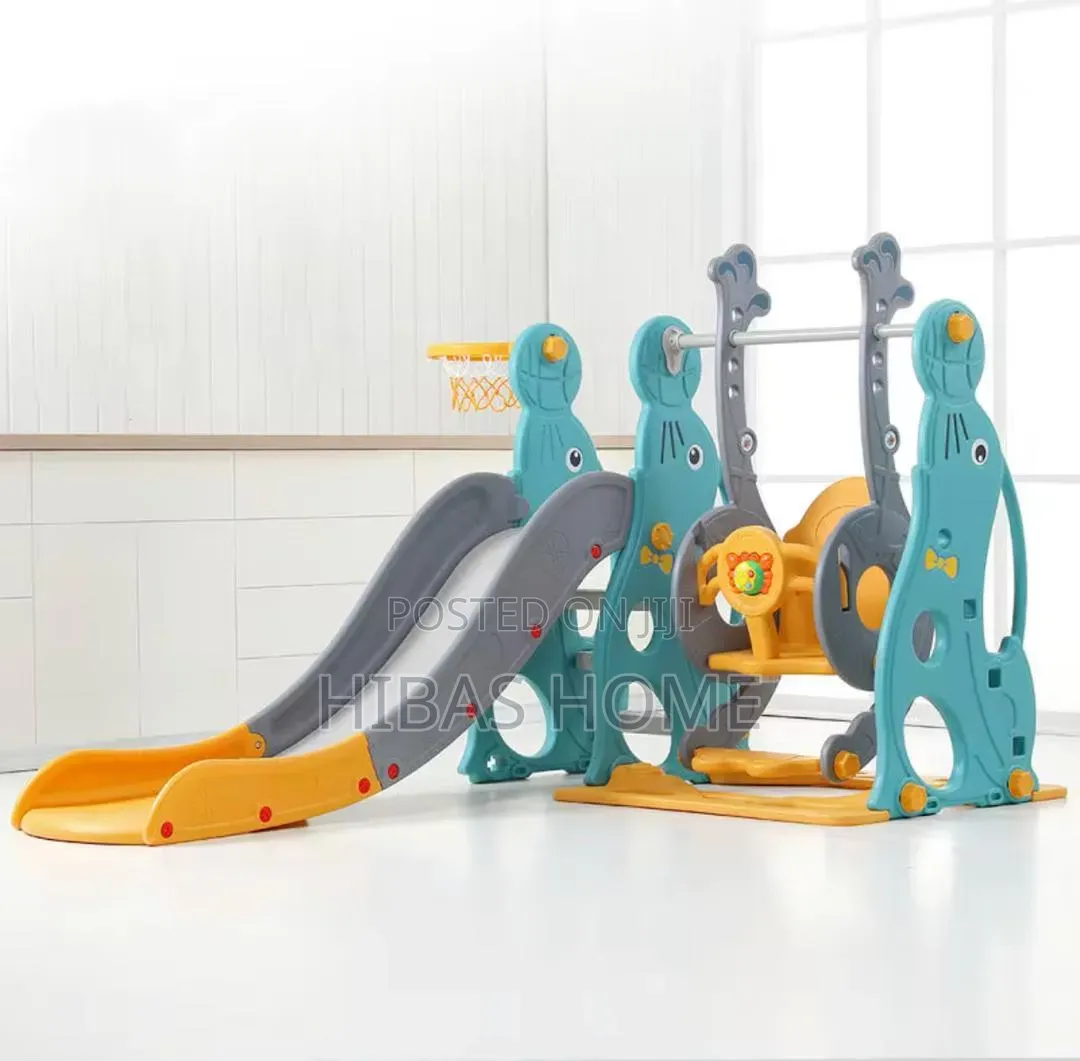 3in1 Swing and Slide With Music Basket Ball