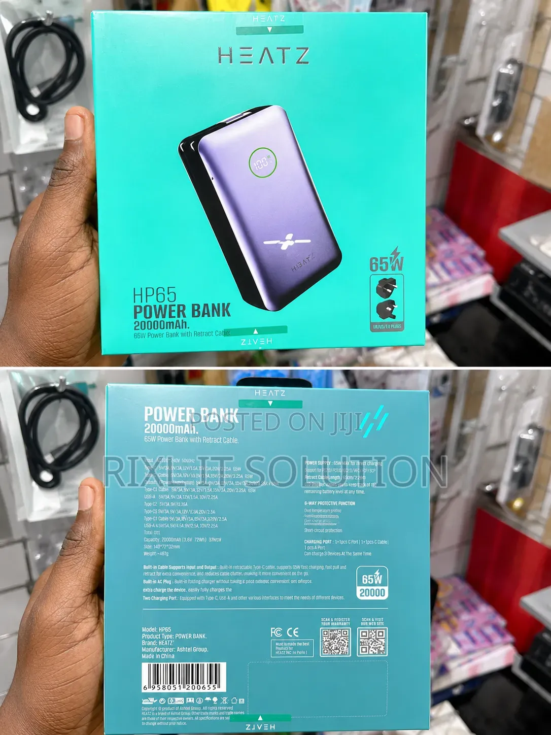 Brand New HEATZ HP65 20000mAh 65W Fast Charging Power Bank
