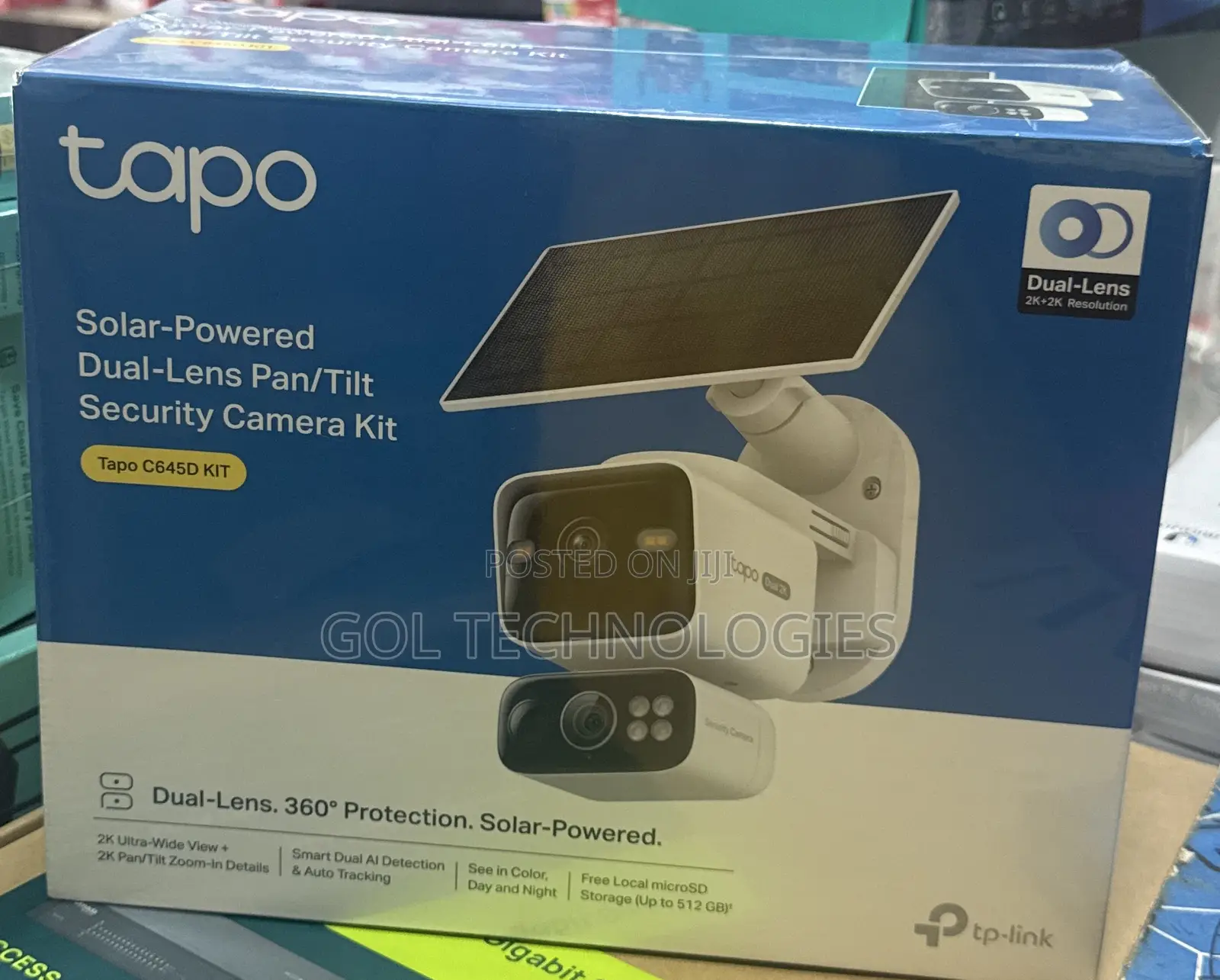 Solar-Powered Dual-Lens Pan/Tilt Security Camera Kit Tapo C645d Kit