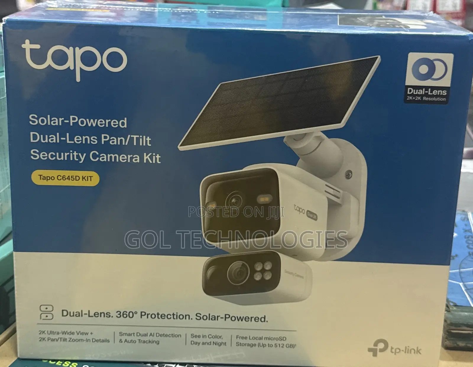 Solar-Powered Dual-Lens Pan/Tilt Security Camera Kit Tapo C645d Kit