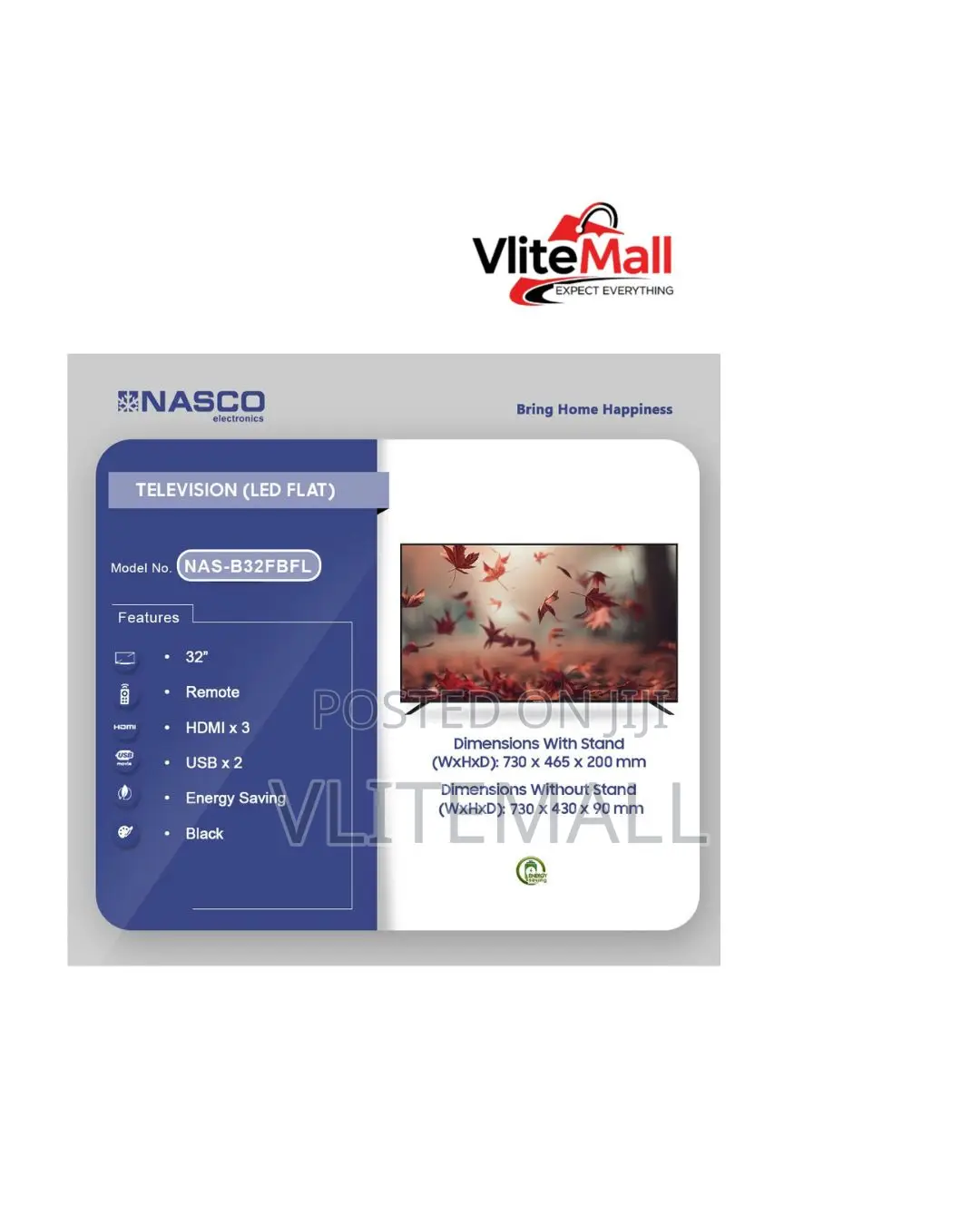 Nasco 32 LED Digital Satellite Television Sku: Nas-B32fbfl