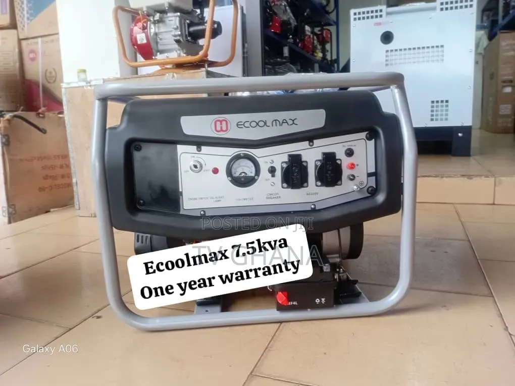 Ecoolmax 7.5kVA Generator – Long Runtime Stable Output7.5kva