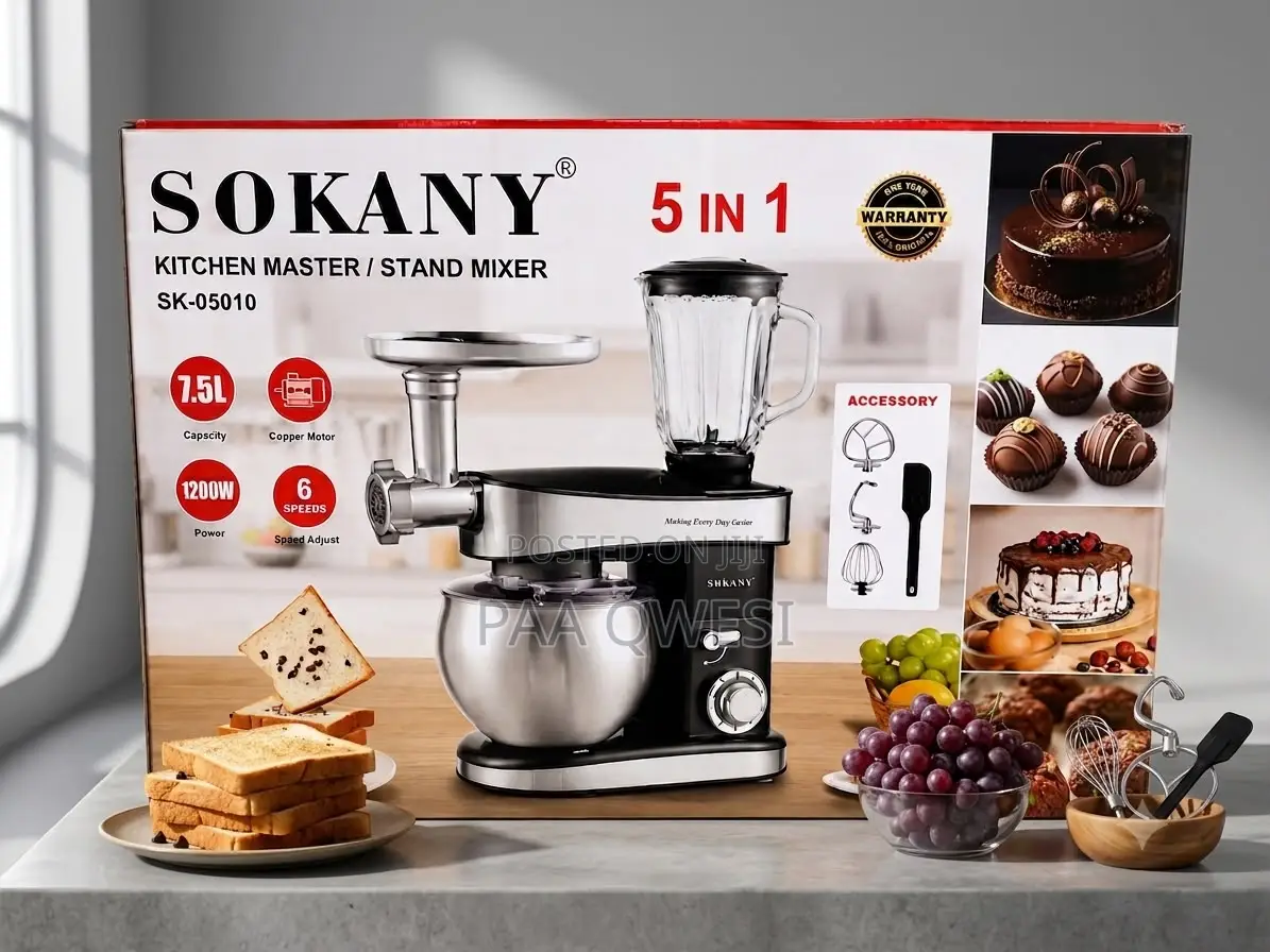 SOKANY SK-05010 5-in-1 Stand Mixer With Blender Meat Grinder