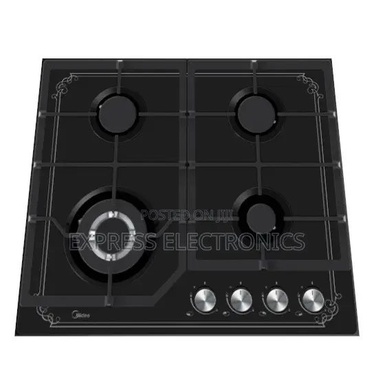 Shop the New Midea 60cm 4 Burner Gas Hob| Black Glass [60GJ084