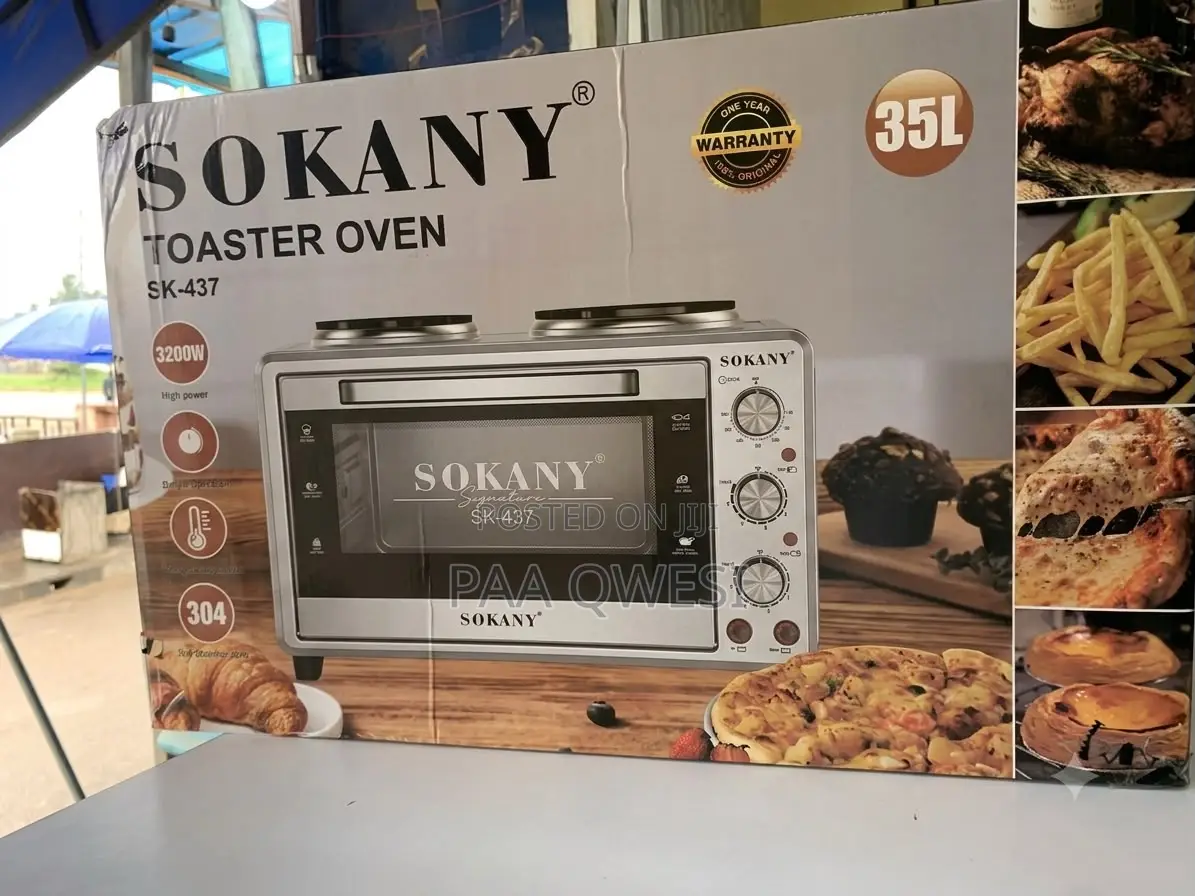 SOKANY SK-437 35L Electric Toaster Oven With Double Burner