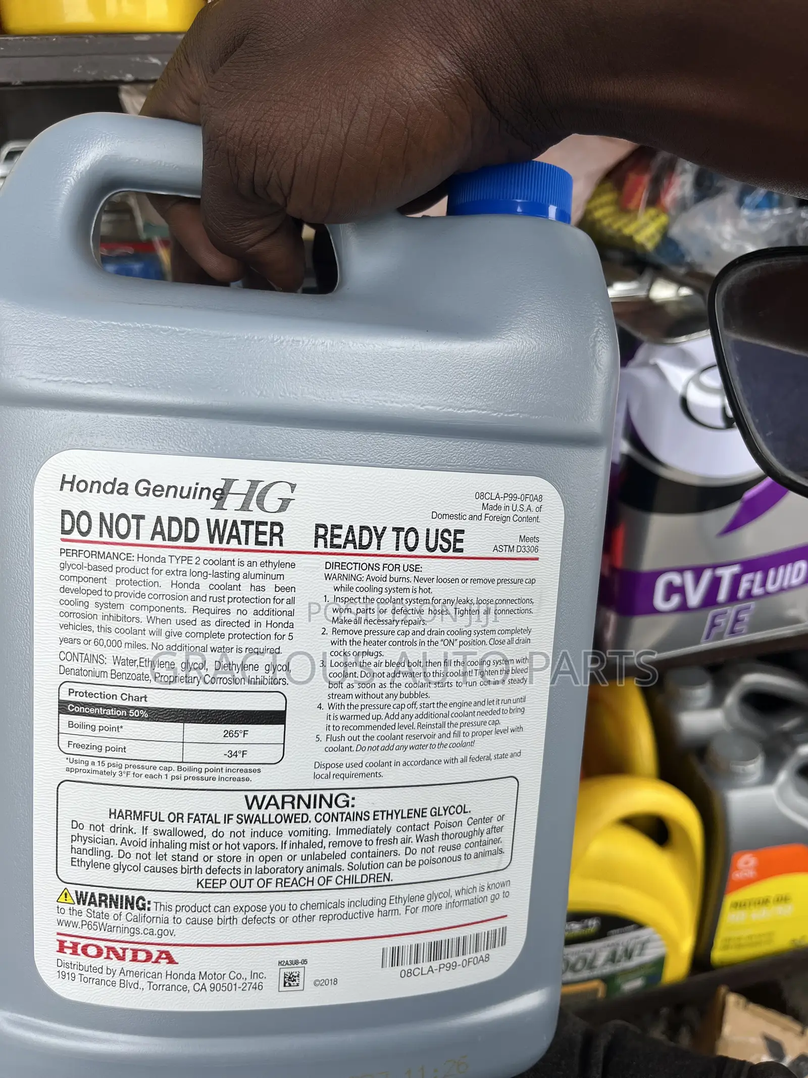 Honda Anti-Freeze Coolant Blue 50/50