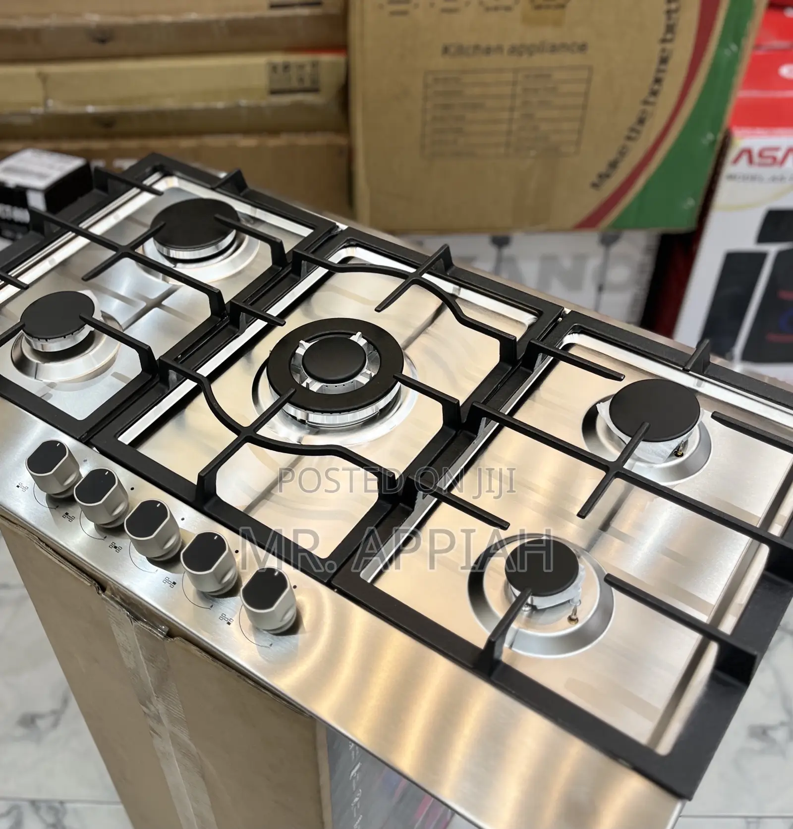 Sleek Midea 90G50ME 90cm Built in Hob(Gray)Stainless Steel