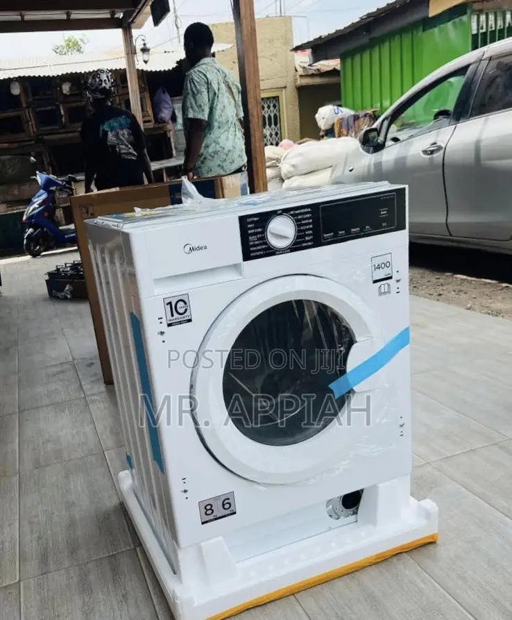 Efficient Midea 8kg Fully Automatic Washing Machine(White).