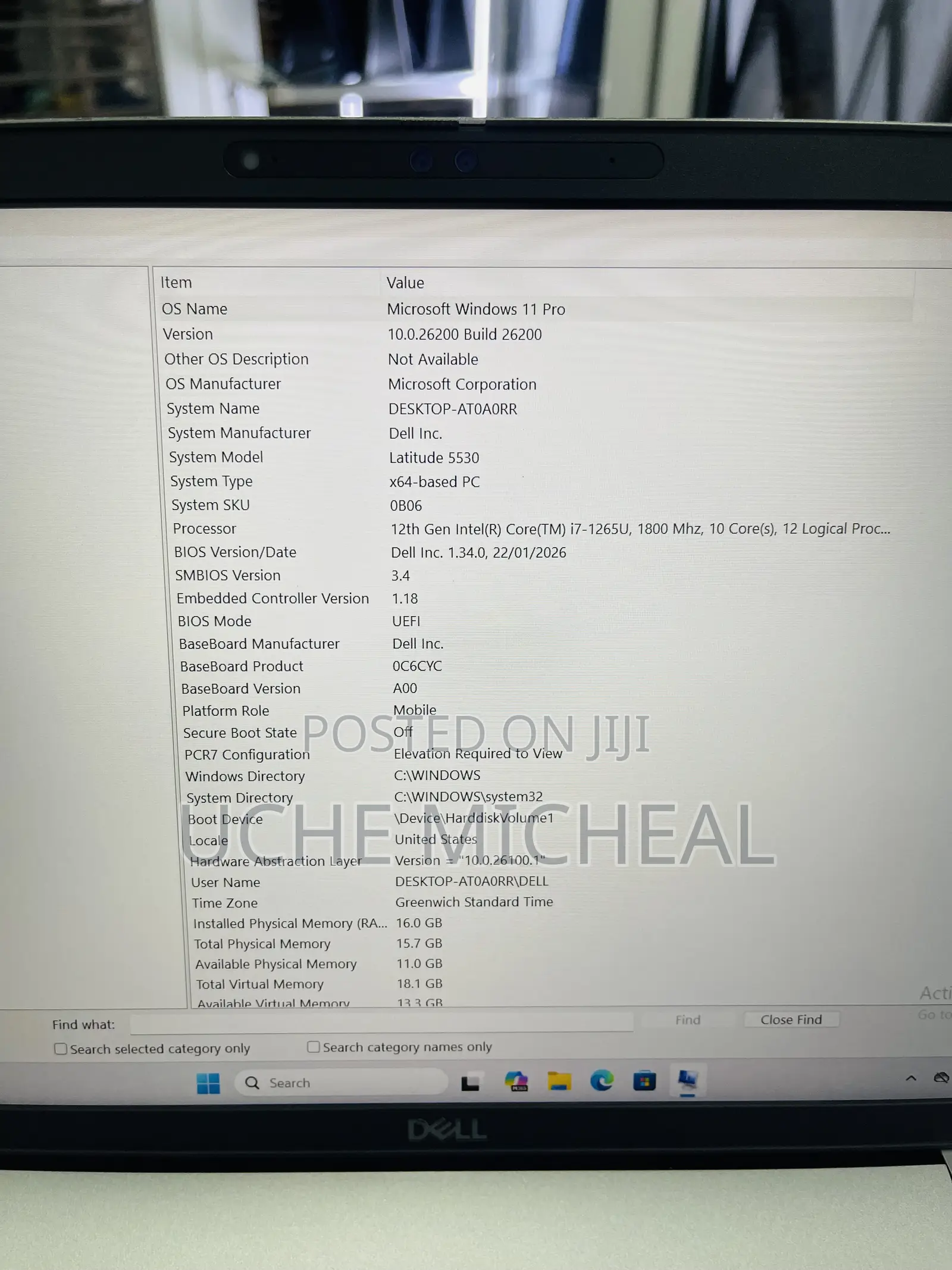 Laptop Dell Latitude 5530 16GB Intel Core i7 SSD 512GB