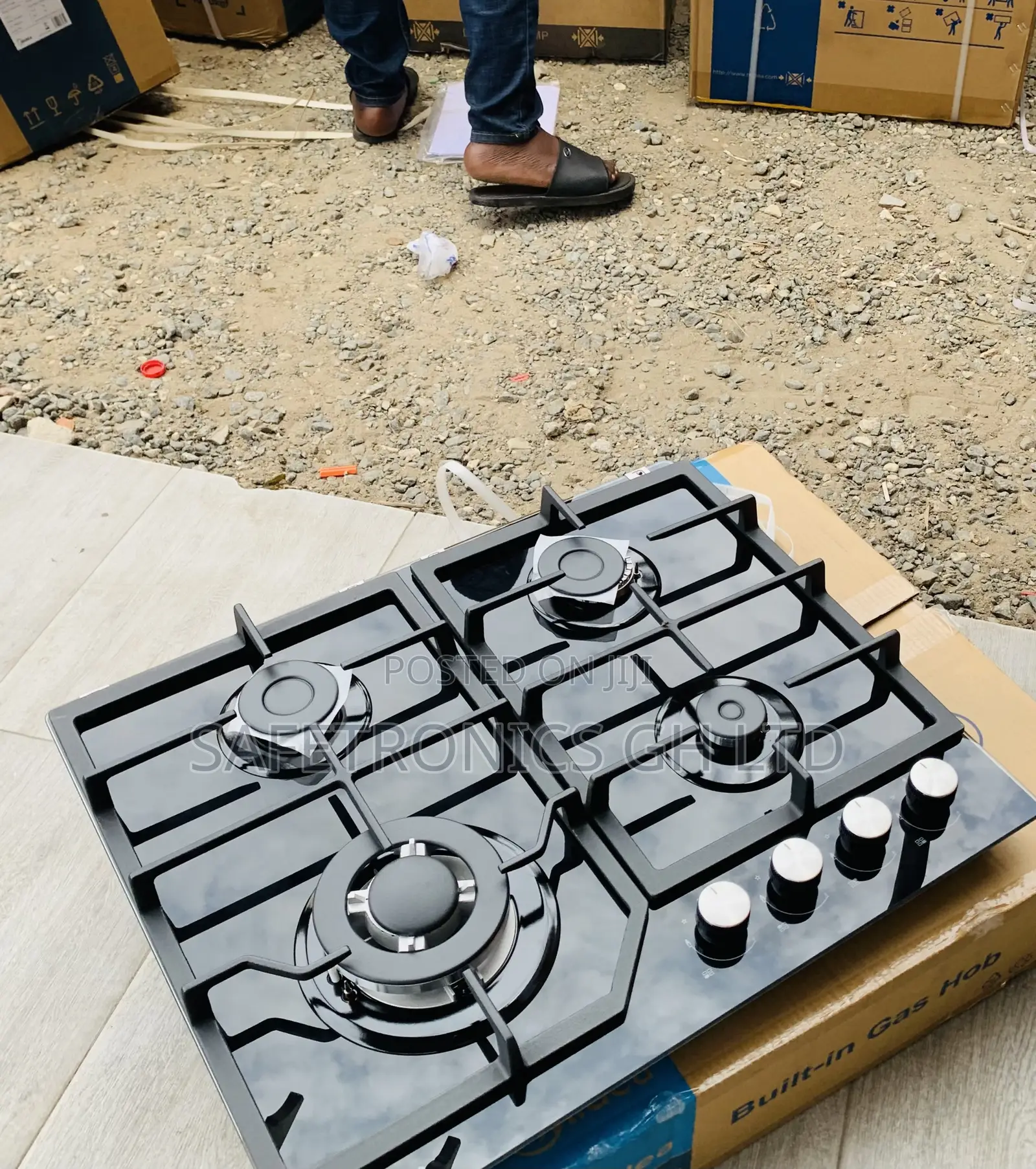 Choose Premium Midea 60cm 4 Burner Gas Hob| Black Glass [60GJ084]