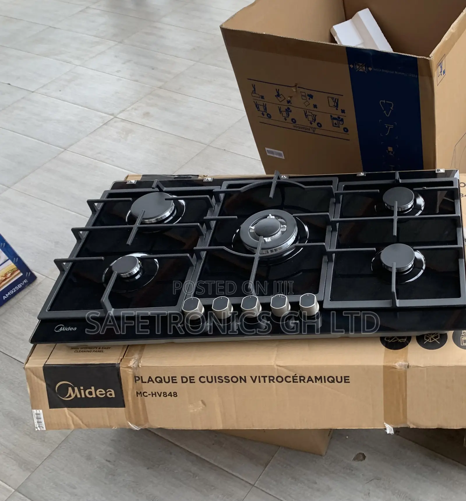 Order New Built-in Midea 5 Burner Gas Hob - 90cm (90GQ095)
