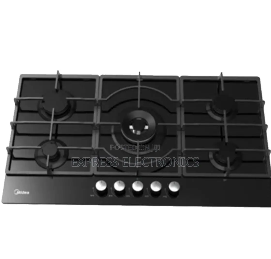 Hot Deals Midea 90Gq095 Built-in Gas Stove, 5 Burners, 60X50 Cm -Black
