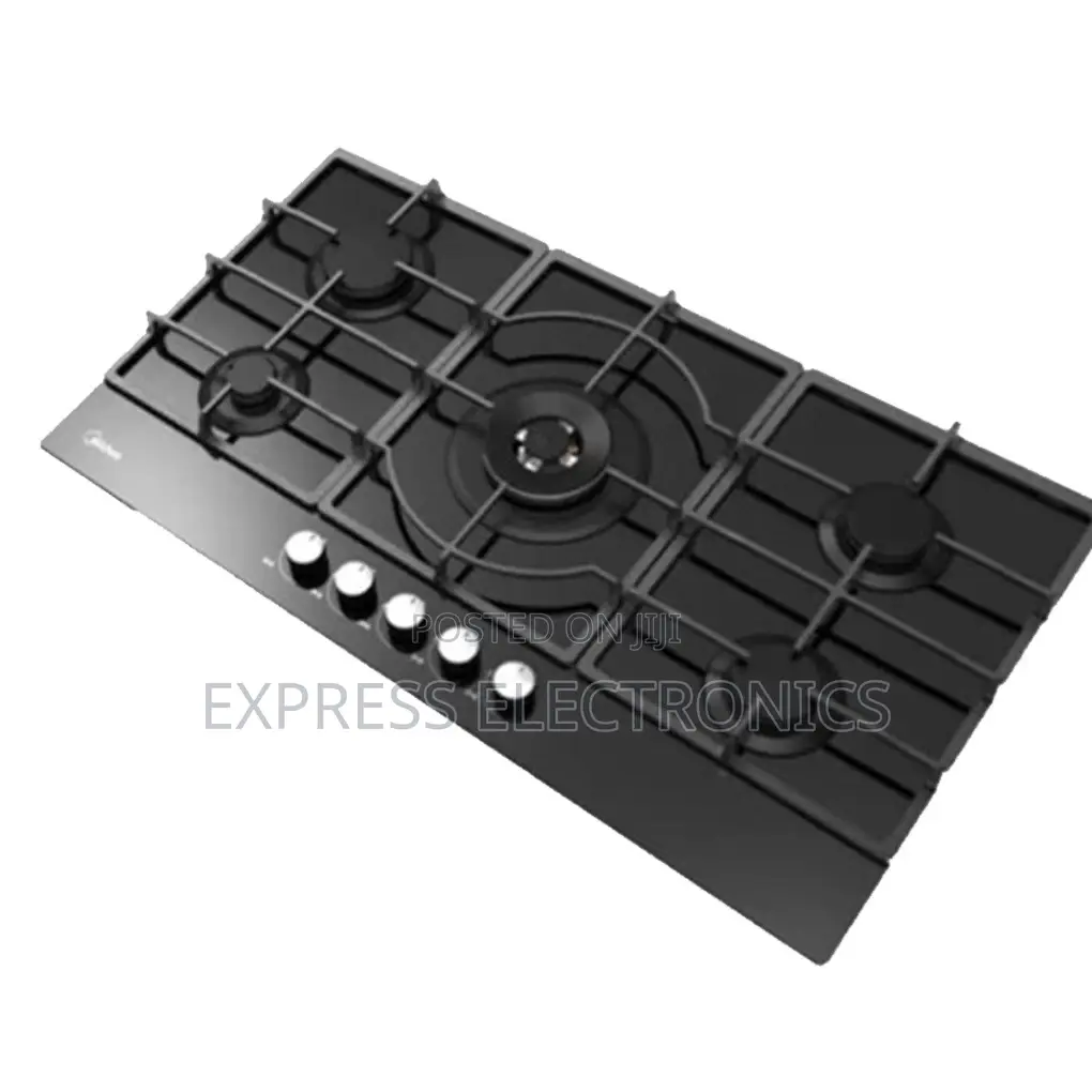 Hot Deals Midea 90Gq095 Built-in Gas Stove, 5 Burners, 60X50 Cm -Black