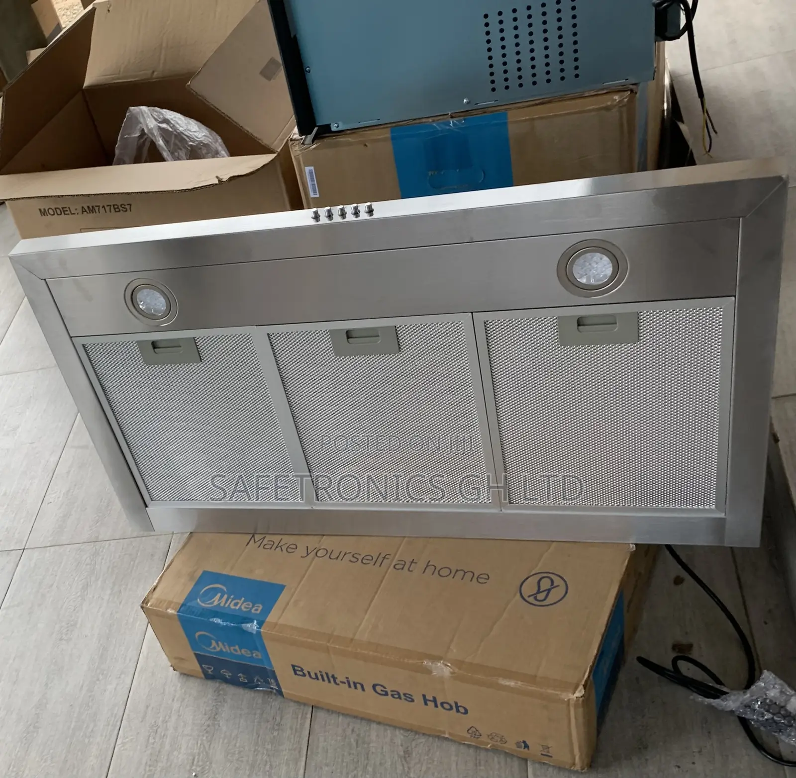 Authentic Grey Midea 90CM Cooker Hood 220-240v 50Hz 90M21