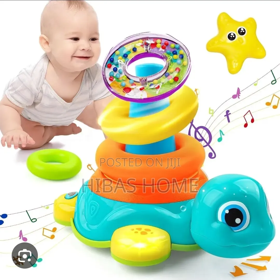 2in1 Bump Go Crawling Stackable Turtle Light Sound 6-12months