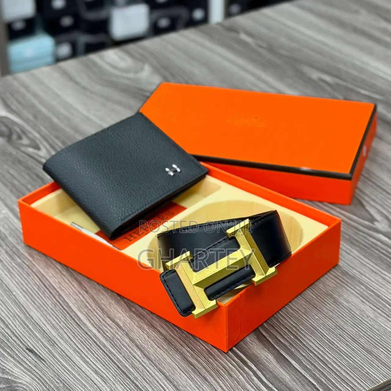 Luxury Men’s Belt Wallet Gift Set - Designer Belts Wallets