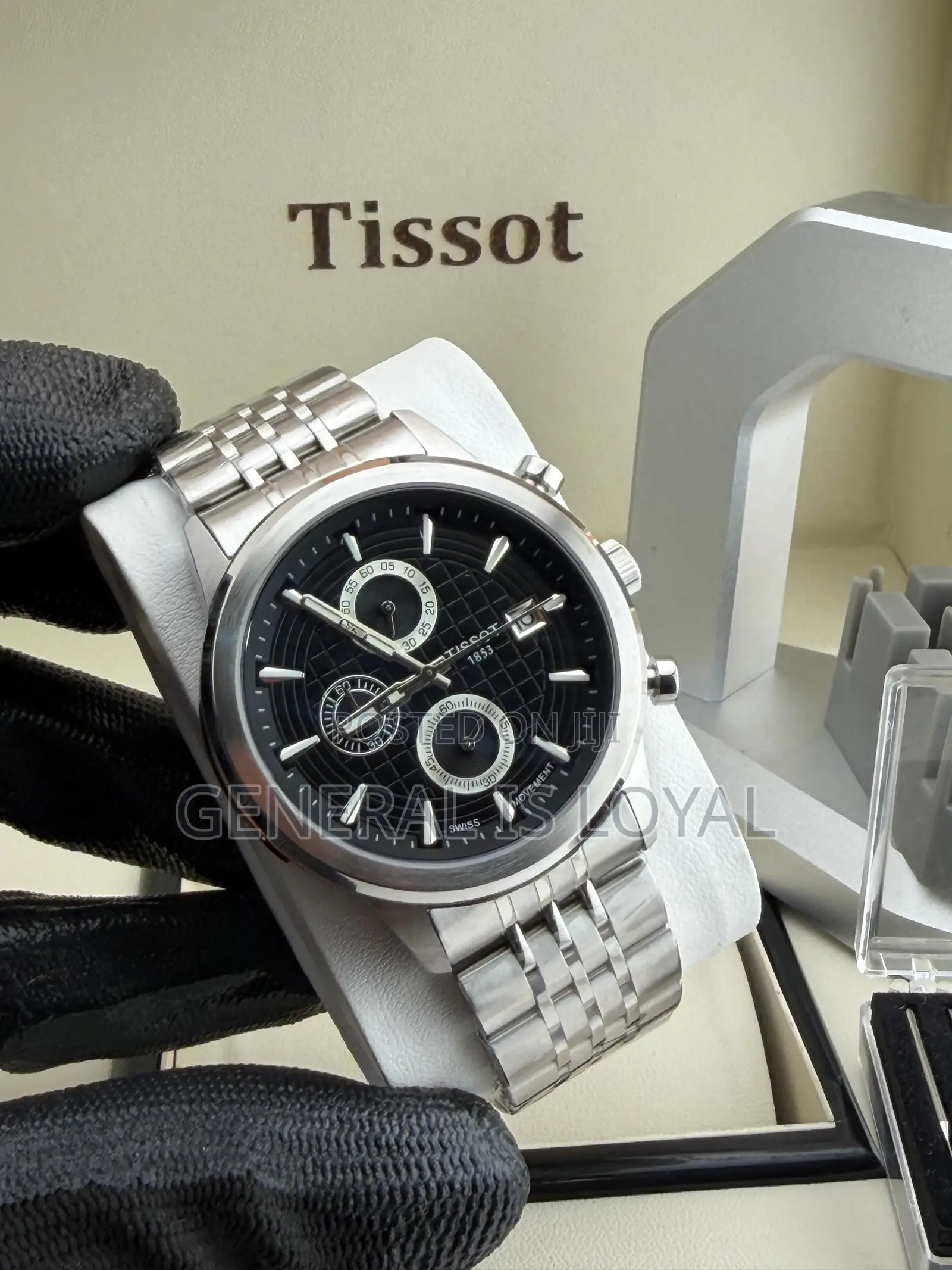 Tissot PRC 200 Chronograph Black Dial With a Distinct Grid Pattern