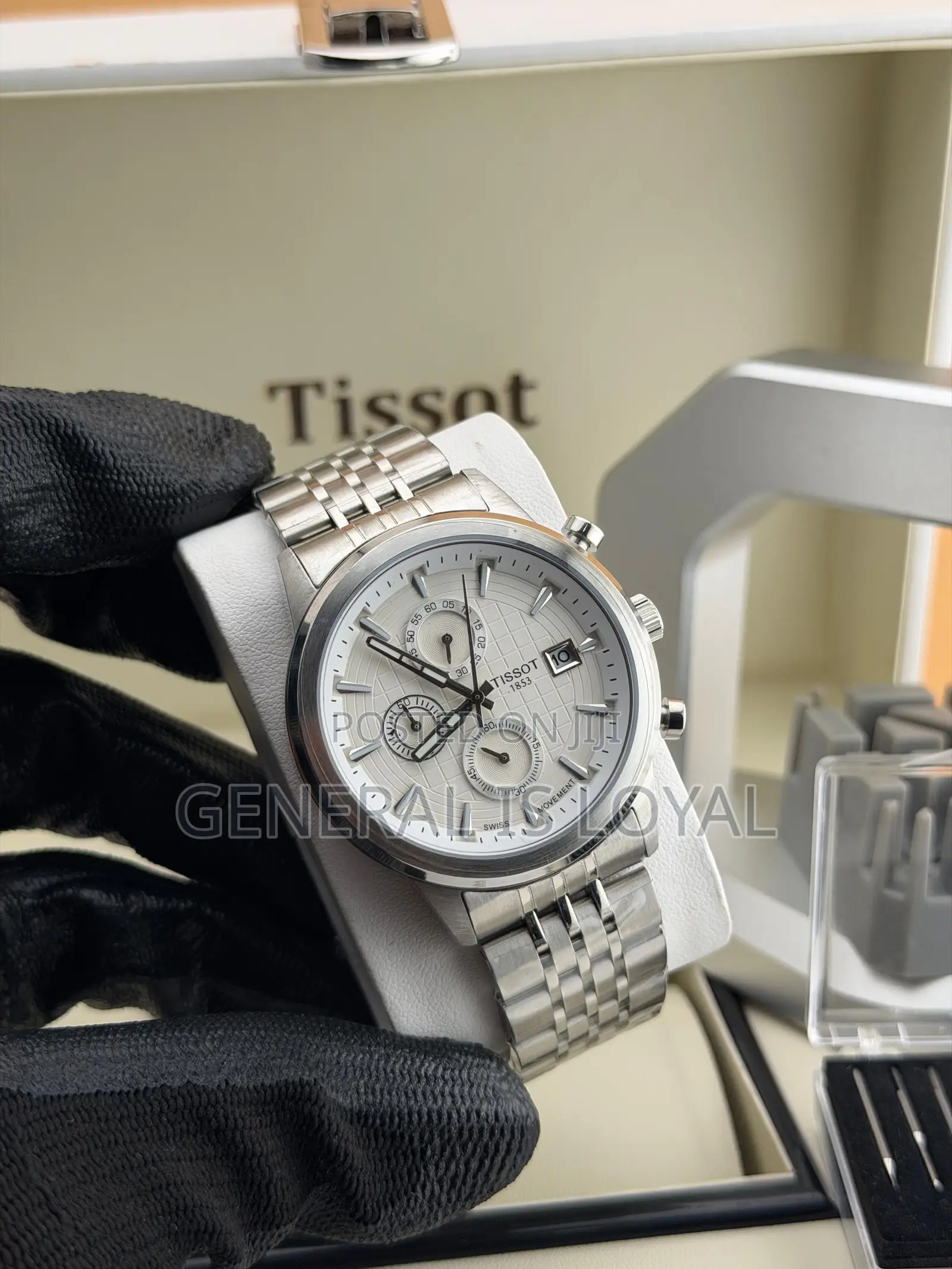 Tissot PRC 200 Chronograph Black Dial With a Distinct Grid Pattern