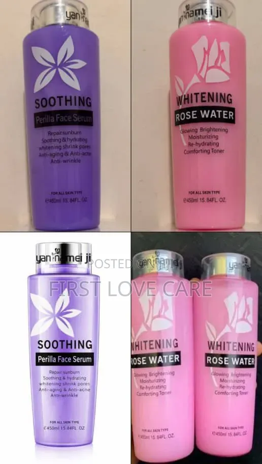 ROSE WATER Soothing Perilla Face Serum – Hydrating Glow Repair Facial